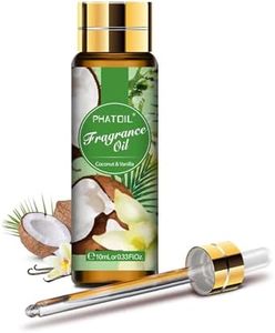 PHATOIL Olio Essenziale Cocco e Vaniglia 10 ml, Oli Essenziali per Diffusori, Olio Profumato di Cocco e Vaniglia per Umidificatorei Aromaterapia Candele Fai da De