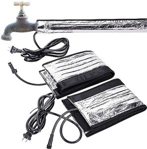 codree 2 Pcs Water Pipe Heat Blanket - 38.5" x 6" Water Pipe Heat Tape - Aluminum Foil Freeze Protection Heating Cable for Metal & Plastic Pipes, 110V, Max Temp 60˚