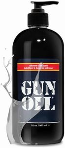 Gun Oil Silicone Based Lubricant 32 Ounce Personal Long-Lasting Sex Lube Condom & Latex-Safe Hypoallergenic Unscented No Residue Non Sticky Intimate Lubrication Works Underwater Couples, Men and Women