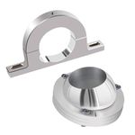 XTPTFABSS 2" Swivel Base Floor Mount & 2" Column Polished Aluminum keyed Steering Column Mount Combo Compatible with Vehicles with 2" Diameter Steering Columns