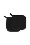 RITZ Food Service CLTPH8BE-1 Cotton Terry 450 Degree Pot Holders, 8-Inch, Black/Brown