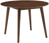 Crosley Furniture Landon Mid-Century Modern Round Wood Dining Table, Mahogany