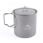 TOAKS 650ml Titanium Pot Backpacking Camping Pot Ultralight Camping Cookware