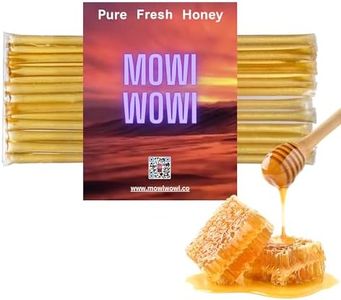 Mowi Wowi Hemp Honey Straws - Stress Relief, Better Sleep, Improved Mood - 100% USA-Sourced, Raw, Unfiltered Honey, Nature’s Superfood- Infused with Hemp Oil, Vegan, Non-GMO, Pack of 10
