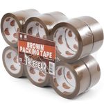 TAPEBEAR Brown Packing Tape 12Rolls, Packaging Tape Refills 2.6mil x 1.88 Inch x 55 Yard Moving Tape for Boxes, Secure Sticky Brown Tape Heavy Duty for Shipping, Mailing & Storage, Total 660Yards