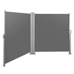 automoris 236" L x 71" H Retractable Privacy Screen Outdoor for Patio,Side Awning Retractable, Outdoor Privacy Screen Fence,Sunshine Screen for for Privacy, Garden, Outdoor, Patio and Terrace-Grey