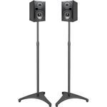 PERLESMITH Adjustable Height Speaker Stands-Extends 30" to 45"- Hold Satellite & Bookshelf Speakers Weight up to 8lbs-Heavy Duty Floor Stands Surround Sound-1 Pair (Model: PSSS1)