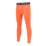 Devoropa Boys Leggings Quick Dry Youth Compression Pants Sports Tights Basketball Base Layer Orange M