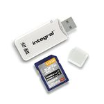 Integral USB2.0 SD Memory Card Reader Adapter - Plug & Play, Works with PC & Mac and Compatible with SD, SDXC and SDHC