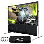 Elite Screens 123-Inch Portable CLR and ALR Projector Screen with Stand, Indoor/Outdoor Use, Height Adjustable, Ambient Light Rejecting Screen for Short/Ultra Short Throw Projectors, LPS123H-CLR2