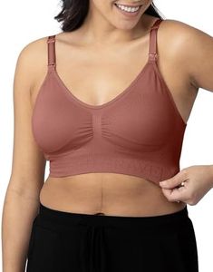 Kindred Bravely Sublime Simply Nursing Bras for Breastfeeding, Adjustable, Seamless & Wireless Maternity Bra (Redwood, 1X)