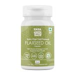 Tata 1mg Flaxseed Oil 1000mg Omega 3 Capsule, Promotes Heart Health,Helps In Reducing Inflammation & Detoxifying The Body For Unisex (Pack Of 60 Capsules)