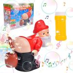 Santa Fart Bubble Blower, Farting Bubble Maker Toy for Kids Adults, Electric Blowing Bubble Toy with Light and Music, Soap Fart Bubble Machine Funny Gift for Christmas Outdoor Garden Party