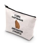 BDPWSS Capybara Makeup Bag Capybara Lover Gift I Like Capybaras and Maybe 3 People for Rodent Animal Lover Zipper Pouch (I Like Capybaras CA)