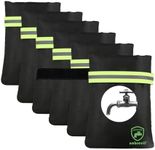 6Pack Outdoor Faucet Covers for Winter: Freeze Protection 8.5″x5.9″x1.9″ Spigot Cover Bags Winter Insulated Covers with Reflective Strips(Black)