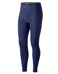 Duofold Men's Mid Weight Wicking Thermal Pant, Navy, Small