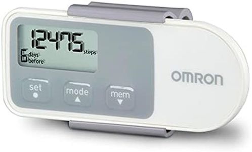 Omron Tri-Axis Alvita Pedometer - Step and Activity Tracker - White, HJ-320