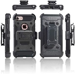 Cocomii Belt Clip Case Compatible with iPhone SE 2022/SE 2020/iPhone 8/7/6 - Luxury, Swivel Holster, Inward & Outward Facing, Kickstand, Military Grade, Heavy Duty, Shockproof (Black)