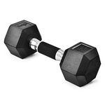 Yes4All Dumbbell Rubber Grip - Premium heavy weight Dumbbell for Multifunctional Full Body Workout and Strength Training - 15lbs