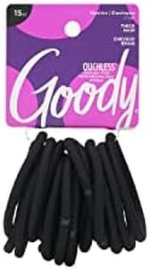 Goody Super Stretch Thick Hair Black Elastics, 15CT