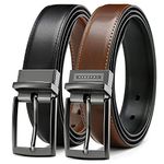 CHAOREN Kids Belt Reversible Boys Belt, Leather Belt for School Uniform (32mm)