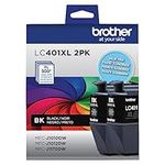 Brother Genuine LC401XL2PKS High-Yield Black Ink Cartridge 2-Pack