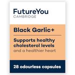 FutureYou Black Garlic+ (28 Odourless Garlic Capsules). Garlic Oil Heart Health Supplements. Garlic Capsules Odourless High Strength for Healthy Cholesterol - Genuine FutureYou Cambridge Supplements