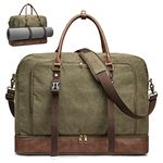 S-ZONE Travel Duffel Bag Duffle Bag for Men Weekender Bag for Women Gym Canvas Weekend Overnight Carryon with Shoe Laptop Compartment