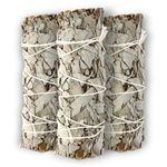 ESPOIR & AMOUR White Sage 4" - 3 Spiritual Sage Sticks for Smudging, Healing and Ritual - Hand-Tied Sage Smudge Sticks to Cleanse Negativity - Sustainably Harvested 4 Inch Californian Sage Bundle