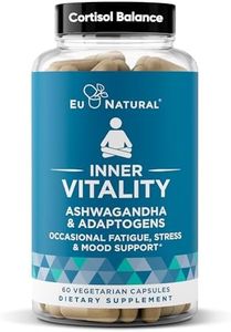 Vitality Cortisol Supplement – Fight Fatigue, Feel Calm & Balanced – Healthy Cortisol, Focused Energy, Adrenal Support – Ashwagandha Supplement with Rhodiola, L-Tyrosine, Holy Basil – 60 Veg Capsules