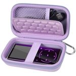 MP3 & MP4 Player Case for SOULCKER/G.G.Martinsen/Grtdhx/iPod Nano/Sandisk Music Player/Sony NW-A45 and Other Music Players with Bluetooth. Fit for Earbuds, USB Cable, Memory Card - Purple