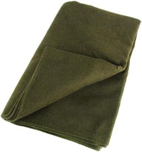 85% Wool Blanket – Heavy-Duty Olive Green Outdoor Blanket for Camping, Hiking, Survival, and Emergency Use | Warm, Durable, and Wind-Resistant (2.2m x 1.7m)