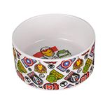 Marvel Comics Avengers Ceramic Dog Bowl, 6-Inch | White Ceramic Dog Bowl with Official Marvel Avengers Characters and Logo | Medium Dog Food Bowl or Water Bowl for Dry and Wet Food | 3.5 Cups 28 oz