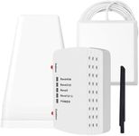 Cell Phone Signal Booster for Home, Up to 6000 Sq.Ft,Cell Phone Signal Booster with 2 Indoor Antennas for Band 66/2/4/5/12/17/13/25