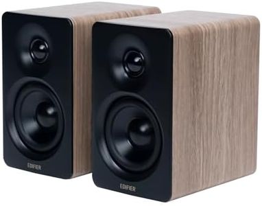 Edifier M60 Multimedia Speaker Bluetooth 5.3, 66W RMS, Hi-Res Audio & Hi-Res Wireless Audio, LDAC,3" Mid Bass & 1" Tweeter, USB-C & Aux Inputs, Compact Desktop Speaker – Classic Oak