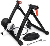 Indoor Bike Trainer Stand with 6 Resistance Levels, Turbo Trainer for Indoor Cycling with Handlebar Remote, Quiet Magnetic Bike Trainer for Road & Mountain Bikes 26-28” & 700C