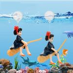 VAYINATO® 2 Pcs Floating Little Witch Aquarium Decorations Landscaping Fish Tank Toy – Cute and Lifelike Ornaments for a Magical Underwater World by Petzlifeworld