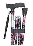 PEPE - Folding Walking Sticks for Women, Floral Walking Sticks for Disabled, Folding Walking Sticks for Ladies, Adjustable Walking Cane for Women, Foldable Walking Stick, Walking Stick Floral