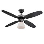 Westinghouse Lighting Capitol Indoor Ceiling Fan, 42 W, Gun Metal Finish with Reversible Graphite/Black Blades