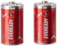 Eveready Red 1050 D Size Batteries - Pack of 2 - Multipack of 2