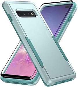 Asuwish Phone Case for Samsung Galaxy S10 Plus with Tempered Glass Screen Protector Cover and Slim Thin Hybrid Full Body Protective Cell Accessories S10+ S10plus 10S Edge S 10 10plus Women Men Green