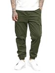 Vogaan Casual Solid Men's Regular Cargo Pants with Multiple Pockets | Cotton Cargos for Men (Olive-34)