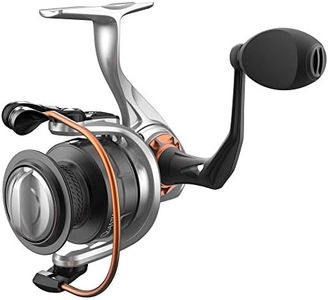 Quantum Reliance Spinning Fishing Reel, Size 30 Reel, Changeable Right- or Left-Hand Retrieve, Anti-Corrosive Bearings, Water-Tight Seal, Saltguard Protection, Silver/Black