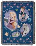 Disney Princesses, Storytime Tangled Woven Tapestry Throw Blanket, 48" x 60", Multi Color