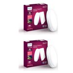 PHILIPS Rimless Full Glow 12-watt Round LED Surface Downlighter | Surface LED Downlight for Ceiling | LED Ceiling Light for Home & Hall | Natural White | Pack of 2