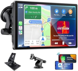 7 Inch Portable Touch Screen with Wireless Carplay & Android Auto (7IN-Black-S)