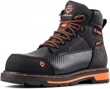 SUREWAY Men's 6" Waterproof Soft/Composite Toe Work Boot - Heavy Duty Crazy Horse Leather, Slip Resistant Lace Up for Construction & Industrial Safety