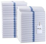 Avalon Kitchen Dish Towels Set (Value Pack of 30) Size 15x25 Inch, 100% Cotton Soft & Absorbent Linen Kitchen Towels, Tea Towels, Reusable Cleaning Cloths for Household Cleaning (Blue)