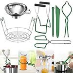 7Pcs Stainless Steel Canning Supplies Starter Kit, Multifunctional Canning Tools Set with Canning Rack Canning Tonga Jar Lifter Durable Multifunctional Canning Kit for Canning Pot Home