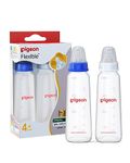 Pigeon Peristaltic Baby Nursing/Feeding Bottle KPP Nipple M,For 4+ Month Babies,BPA Free,BPS Free,Blue and White,200 ml,Pack of 2